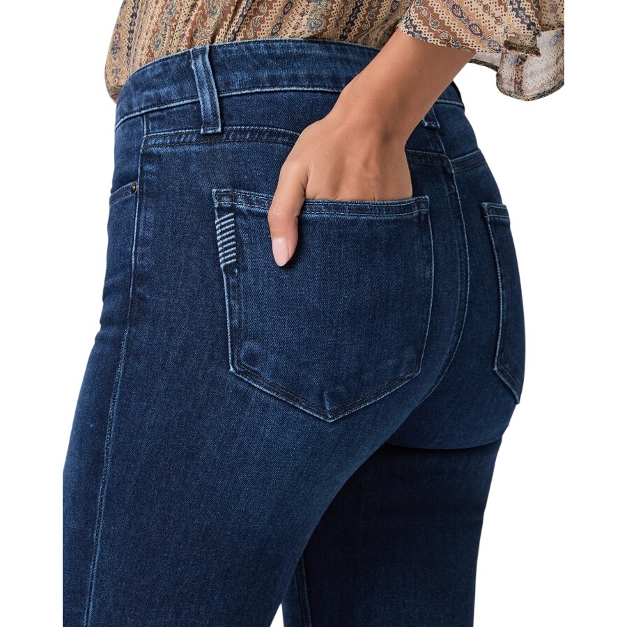 Paige Manhattan Bootcut Jeans Womens 28 Dark Indigo Blue High Rise Stretch Denim